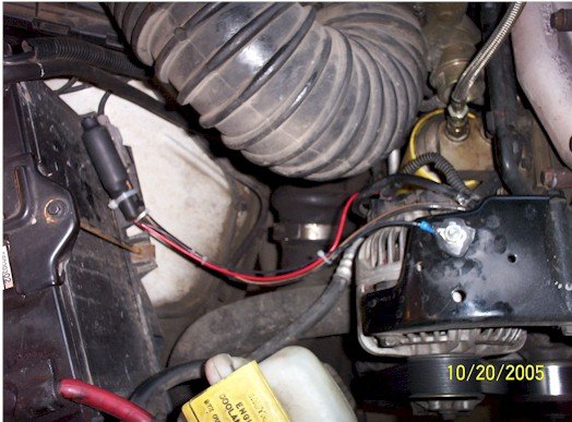 Filter installed on the altenator output circuit